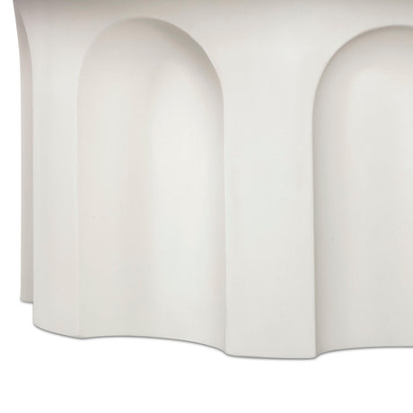 TOV Cassandra 38" Ivory Indoor/Outdoor Concrete Round Coffee Table