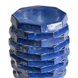 TOV Trax Azul Blue Indoor/Outdoor Ceramic Side Table