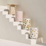 TOV Ceramic Hand-Painted Floral Indoor/Outdoor Table