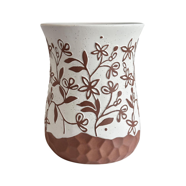 TOV Ceramic Carved Terracotta Indoor/Outdoor Table