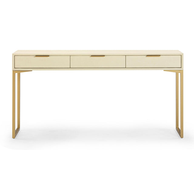 TOV Pesce 59" Shagreen 3 Drawer Console Table