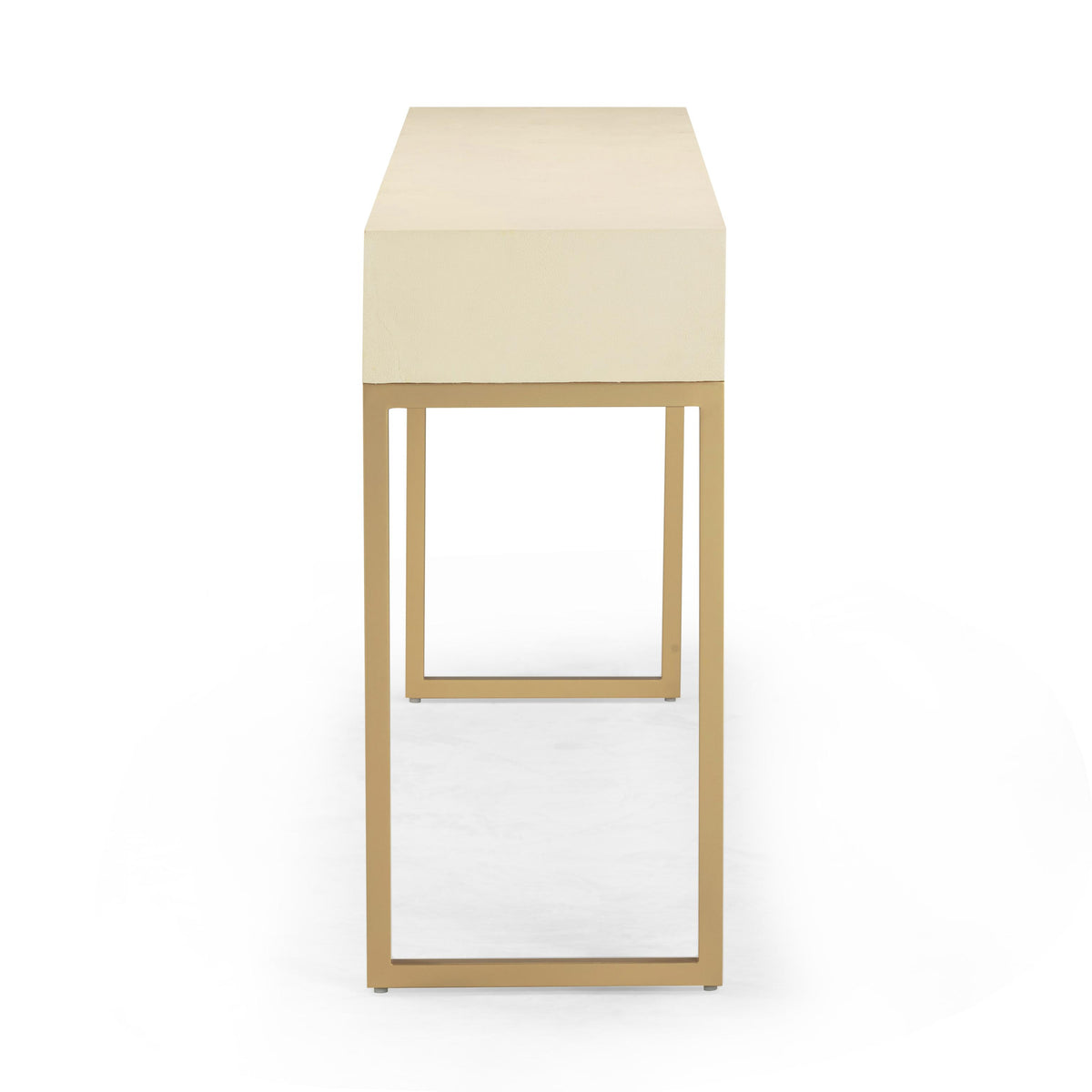 TOV Pesce Cream Shagreen Console Table