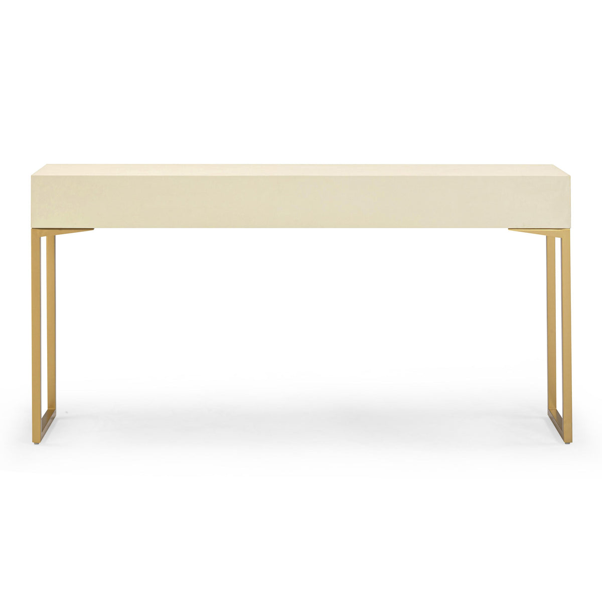 TOV Pesce Cream Shagreen Console Table