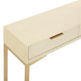 TOV Pesce Cream Shagreen Console Table