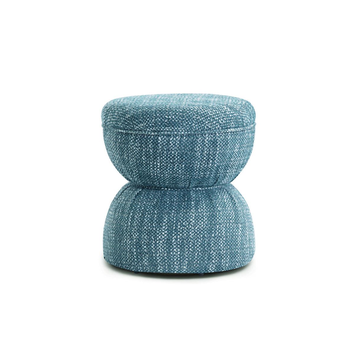 TOV Tomlin Ruched Performance Fabric Game Ottoman