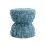 TOV Tomlin Teal Gaming Ruched Ottoman