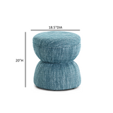 TOV Tomlin Ruched Performance Fabric Game Ottoman