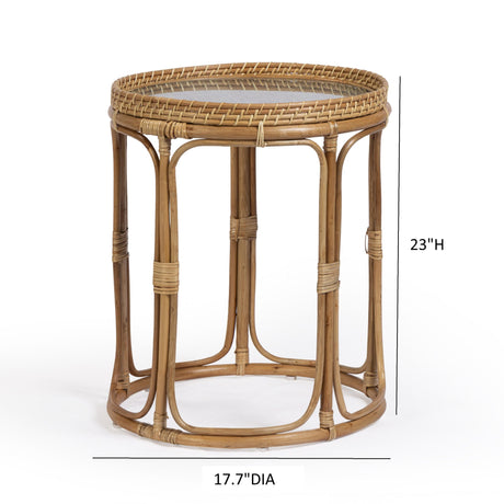 TOV Lindy Rattan Side Table