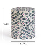 TOV Lorna Capiz Shell Accent Stool