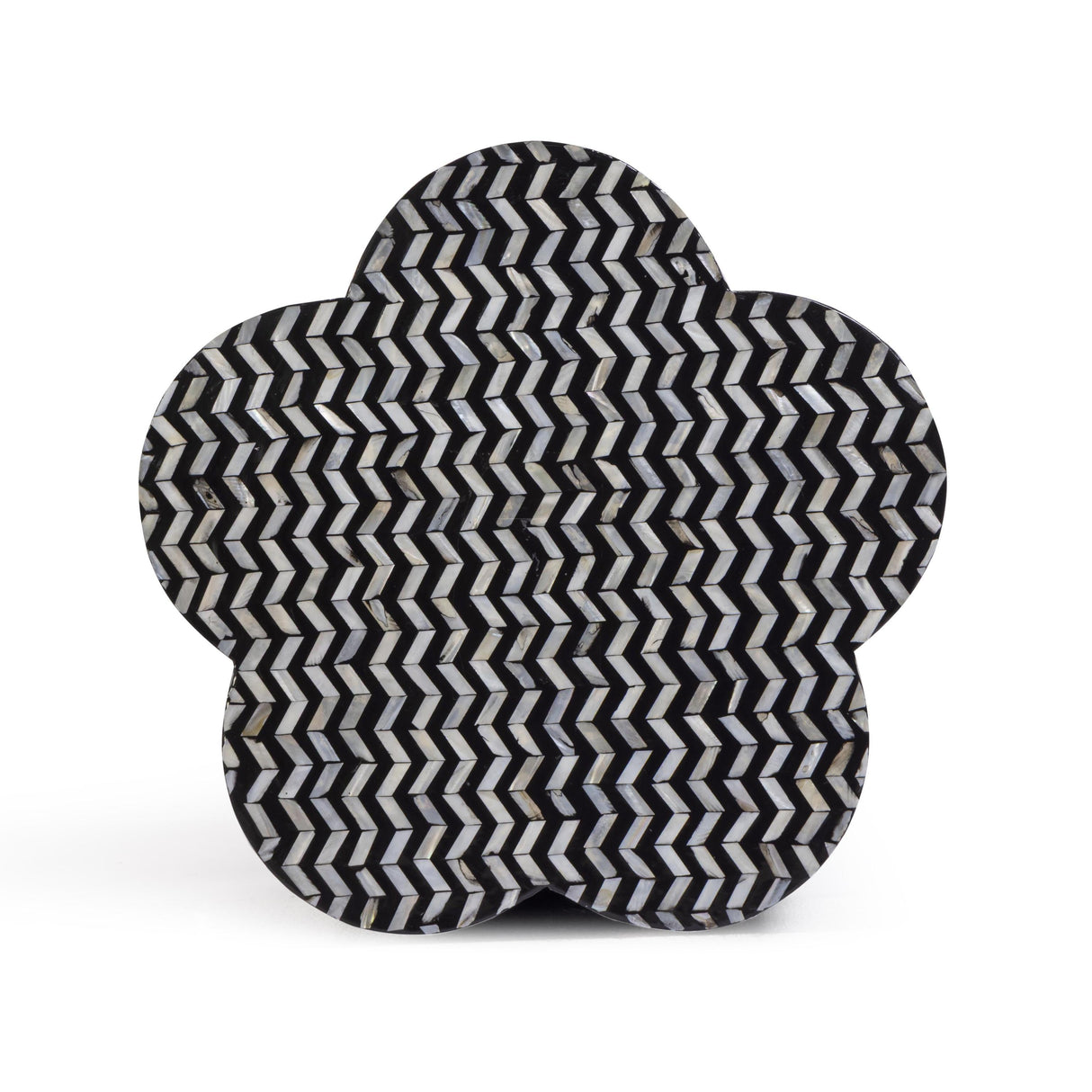 TOV Truffle Black Mother of Pearl Shell Side Table