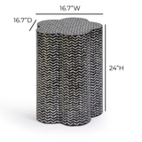 TOV Truffle Black Mother of Pearl Shell Side Table