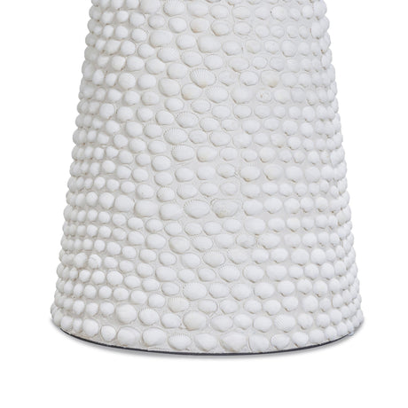 TOV Coast Pearl White Seashell Round Side Table