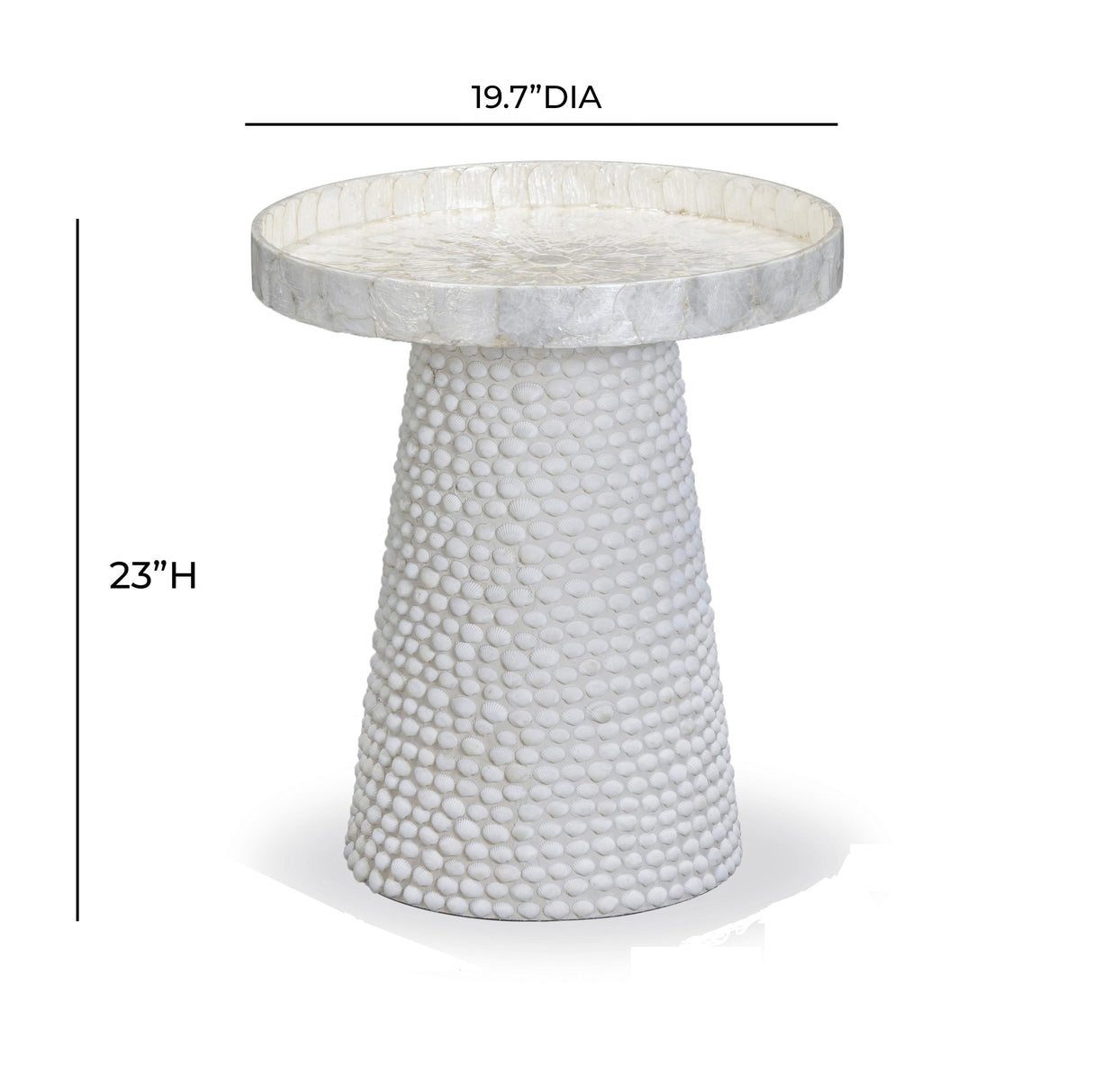 TOV Coast Seashell Side Table