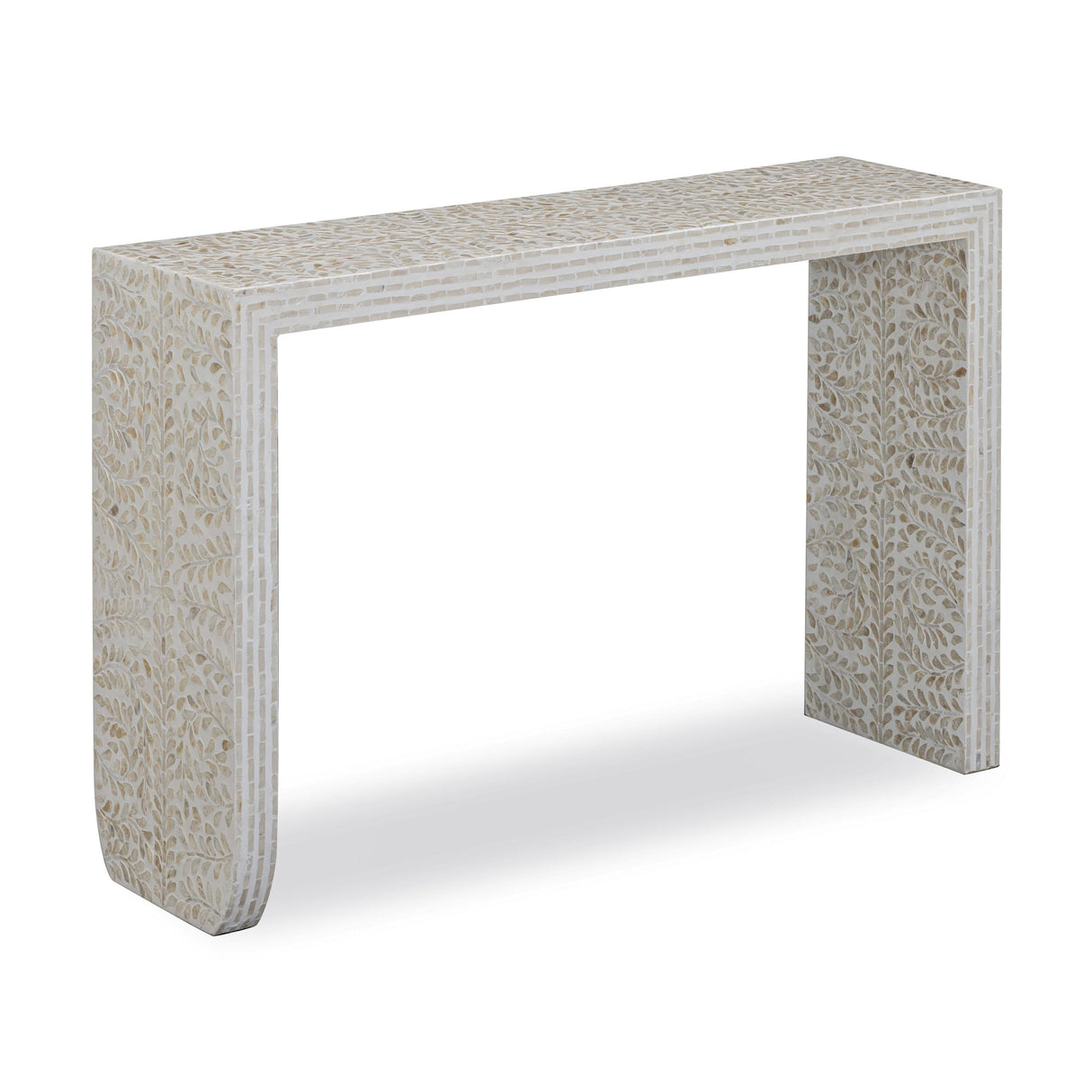 TOV Cyprus 47" Cream Capiz Shell Console Table