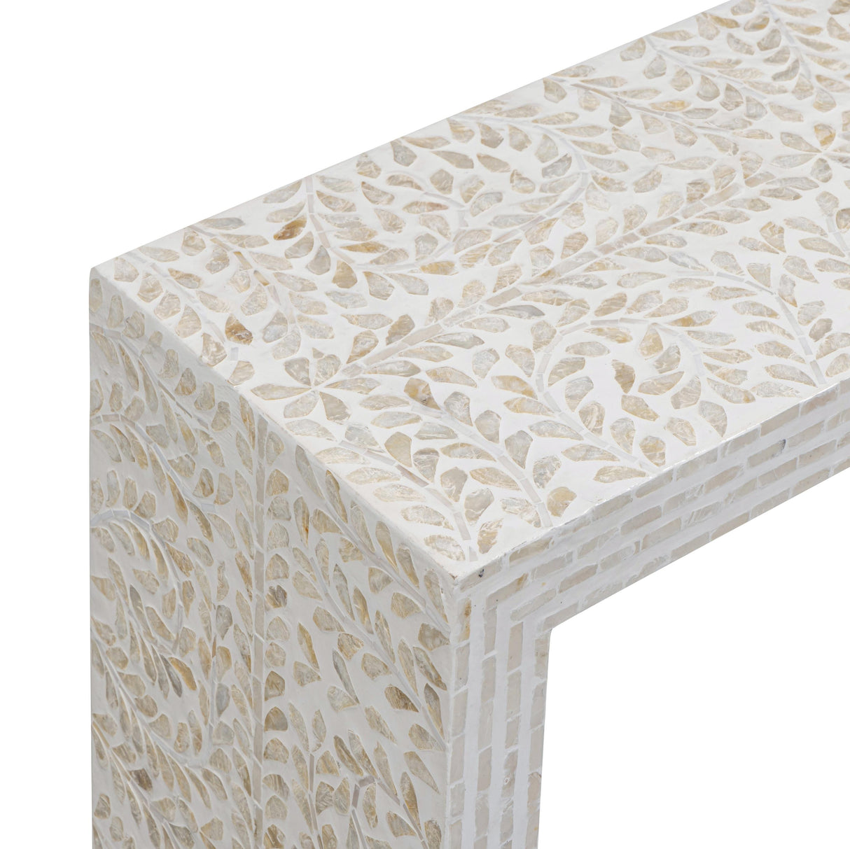 TOV Cyprus 47" Cream Capiz Shell Console Table