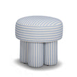 TOV Masha Striped Performance Linen Accent Stool