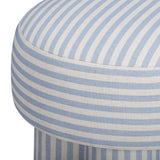 TOV Masha Blue Striped Linen Stool