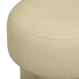 TOV Masha Yellow Homespun Plaid Performance Linen Accent Stool