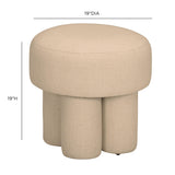 TOV Masha Yellow Gingham Linen Stool