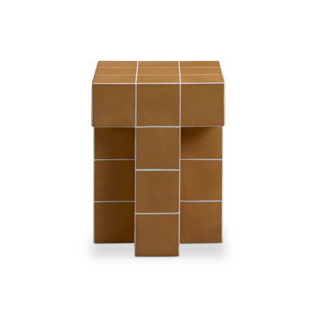 TOV Alma Tile Concrete Indoor/Outdoor Side Table