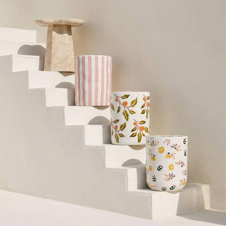 TOV Zaya Rose Faux Marble Indoor/Outdoor Concrete Side Table