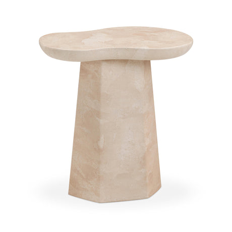 TOV Zaya Rose Faux Marble Indoor/Outdoor Concrete Side Table