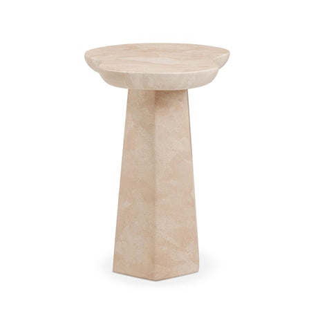 TOV Zaya Rose Faux Marble Indoor/Outdoor Concrete Side Table