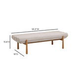 TOV Julianna 56" Textured Performance Fabric Bench