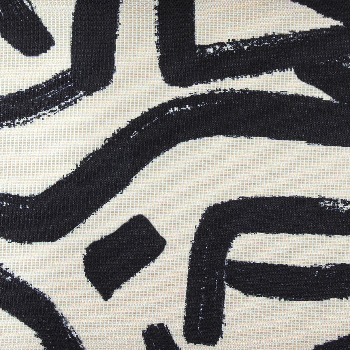 TOV Pippa Black Brushstroke Print Contract Grade Accent Stool