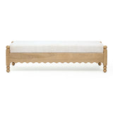 TOV Thelma 56" Cream Performance Basketweave Bench