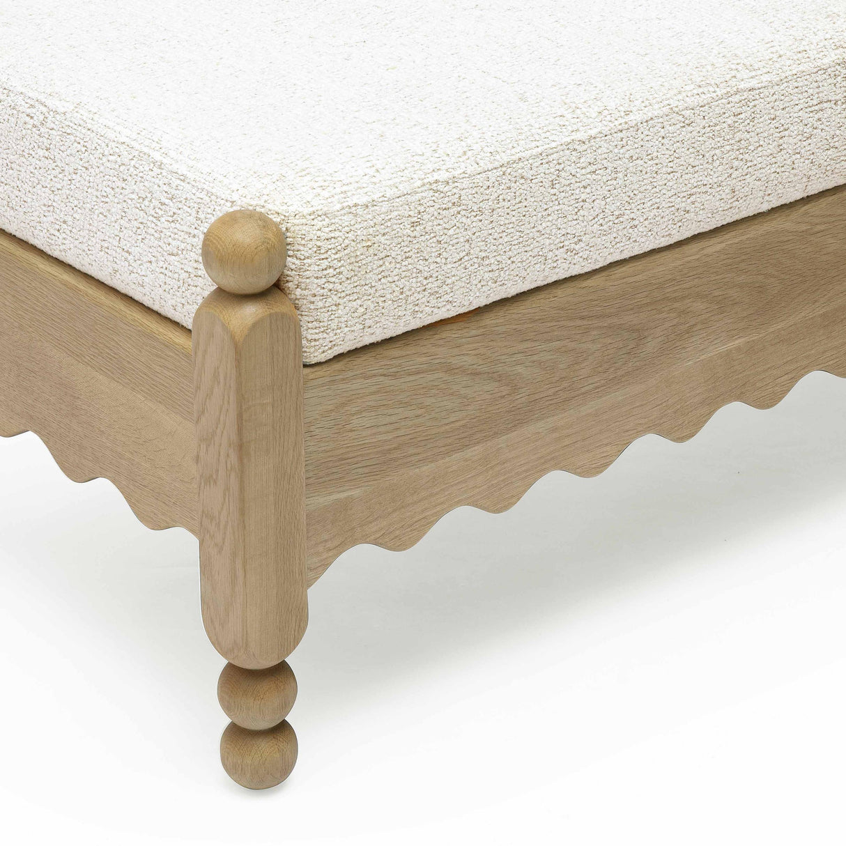 TOV Thelma 56" Cream Performance Basketweave Bench