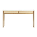 TOV Paige 56" Natural Oak 2-Drawer Console Desk