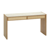 TOV Paige 56" Natural Oak 2-Drawer Console Desk