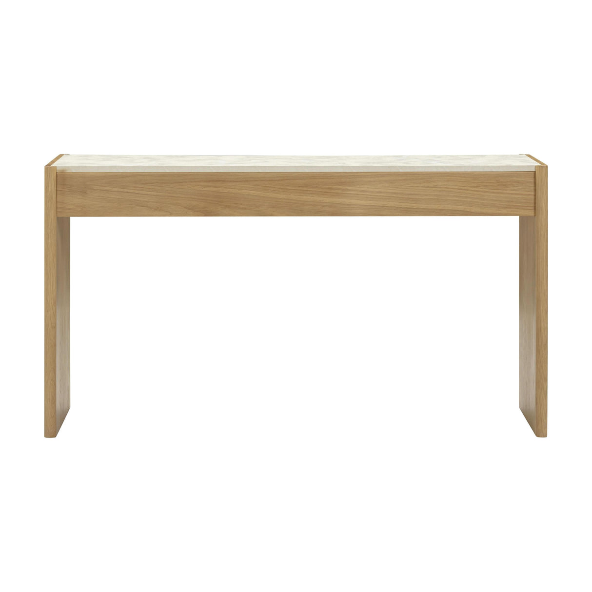 TOV Paige 56" Natural Oak 2-Drawer Console Desk