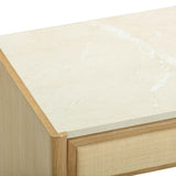 TOV Paige 56" Natural Oak 2-Drawer Console Desk