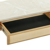 TOV Paige 56" Natural Oak 2-Drawer Console Desk
