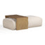 TOV Spencer 54" Performance Basketweave Ottoman with Bridge Table