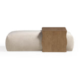 TOV Spencer 54" Performance Basketweave Ottoman with Bridge Table