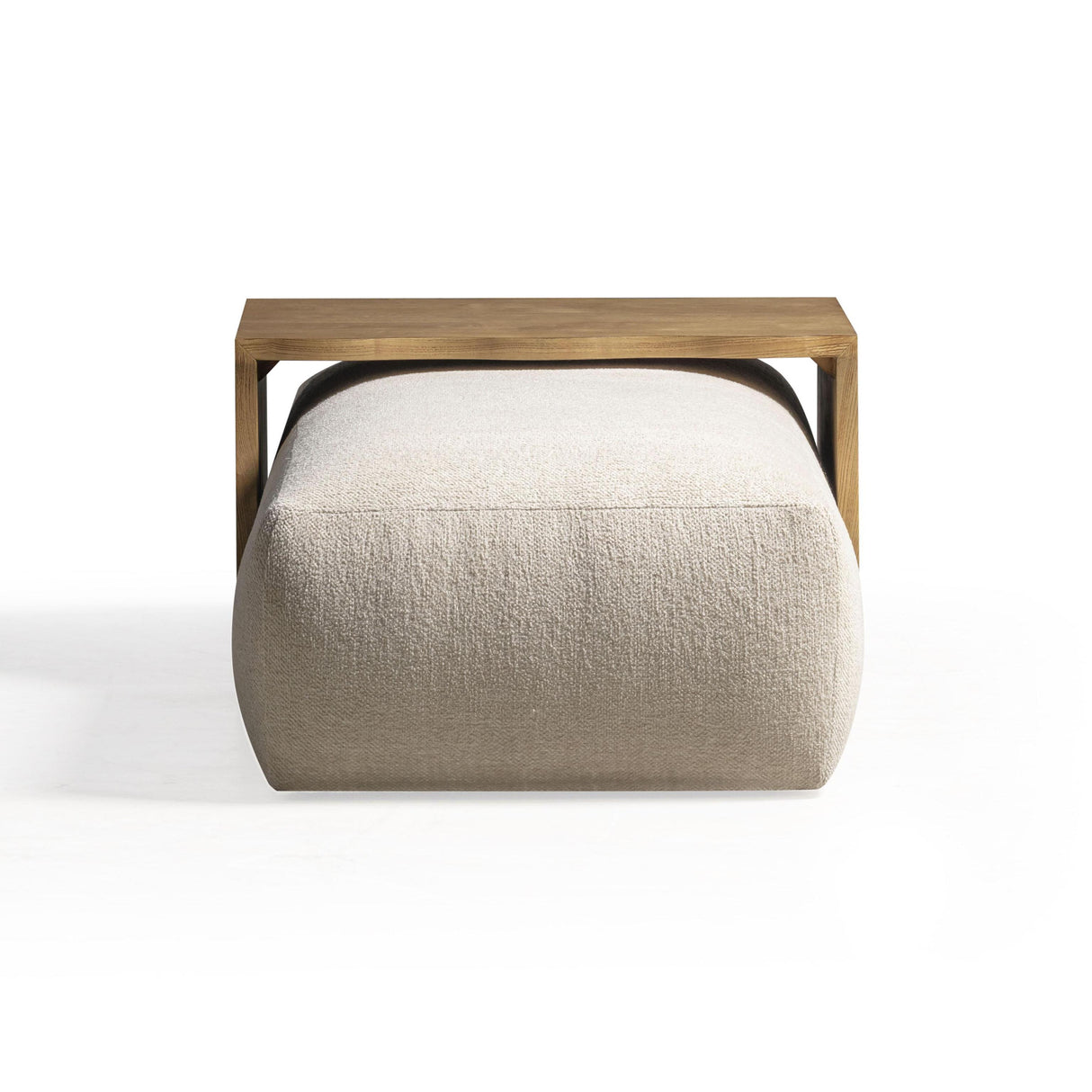 TOV Spencer 54" Performance Basketweave Ottoman with Bridge Table