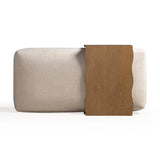 TOV Spencer 54" Performance Basketweave Ottoman with Bridge Table