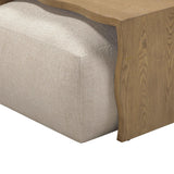 TOV Spencer 54" Performance Basketweave Ottoman with Bridge Table