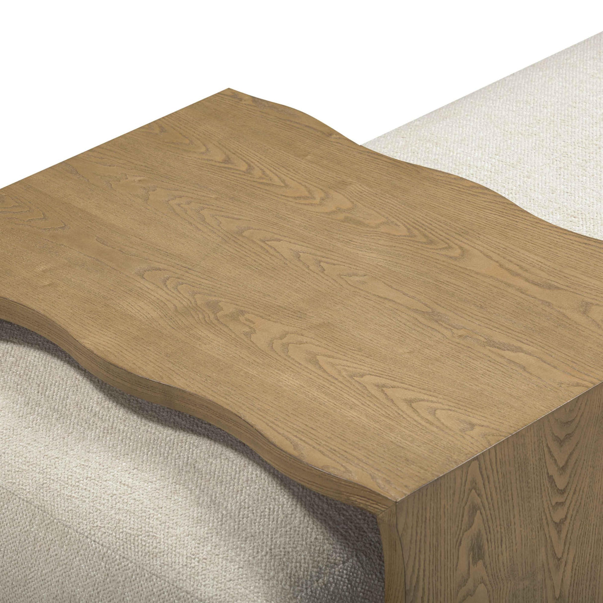 TOV Spencer 54" Performance Basketweave Ottoman with Bridge Table