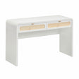TOV Patty 48" Rattan 2-Drawer Console Desk