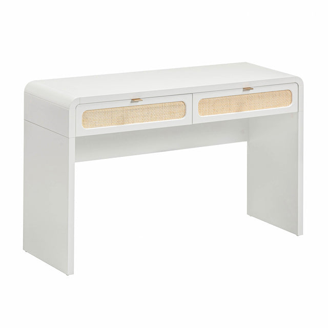 TOV Patty 48" Rattan 2-Drawer Console Desk