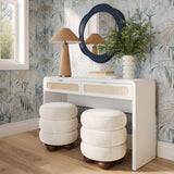 TOV Patty 48" Rattan 2-Drawer Console Desk