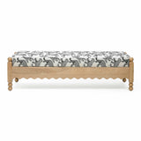 TOV Thelma 56" Leopard Performance Jacquard Fabric Bench