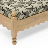 TOV Thelma Cream Leopard Jacquard Bench