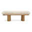 TOV Ollie 48" Contract-Grade Straight Vegan Shearling Bench