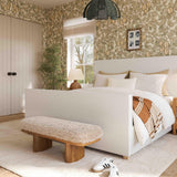 TOV Ollie 48" Contract-Grade Straight Vegan Shearling Bench