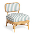 TOV Dorine Striped Performance Linen &amp; Rattan Accent Chair
